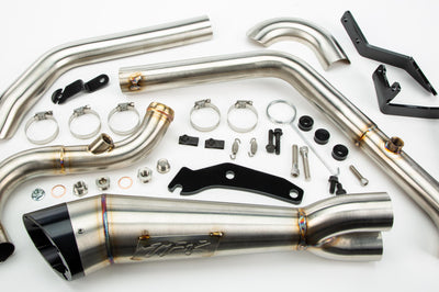 Tbr Comp S 2in1 Exhaust Softail W/turnout Brushed - Harddrive Products