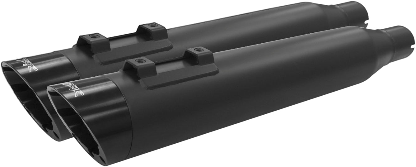 TBR Comp S Slip On M8 Flh/Flt Black W/Slash Endcap - Exhaust