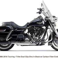 TBR Comp S Slip On Tc Flh/Flt Black W/Cf End Cap - Exhaust