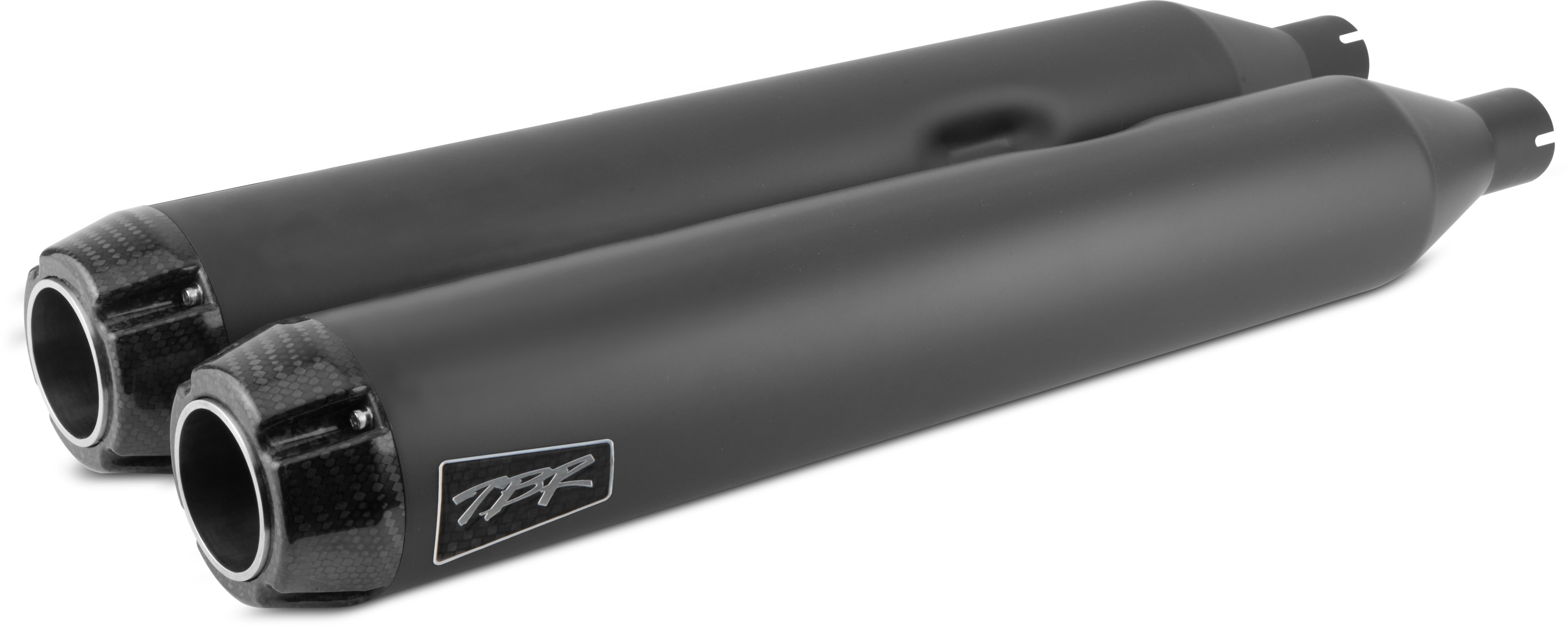 TBR Comp S Slip On Tc Flh/Flt Black W/Cf End Cap - Exhaust