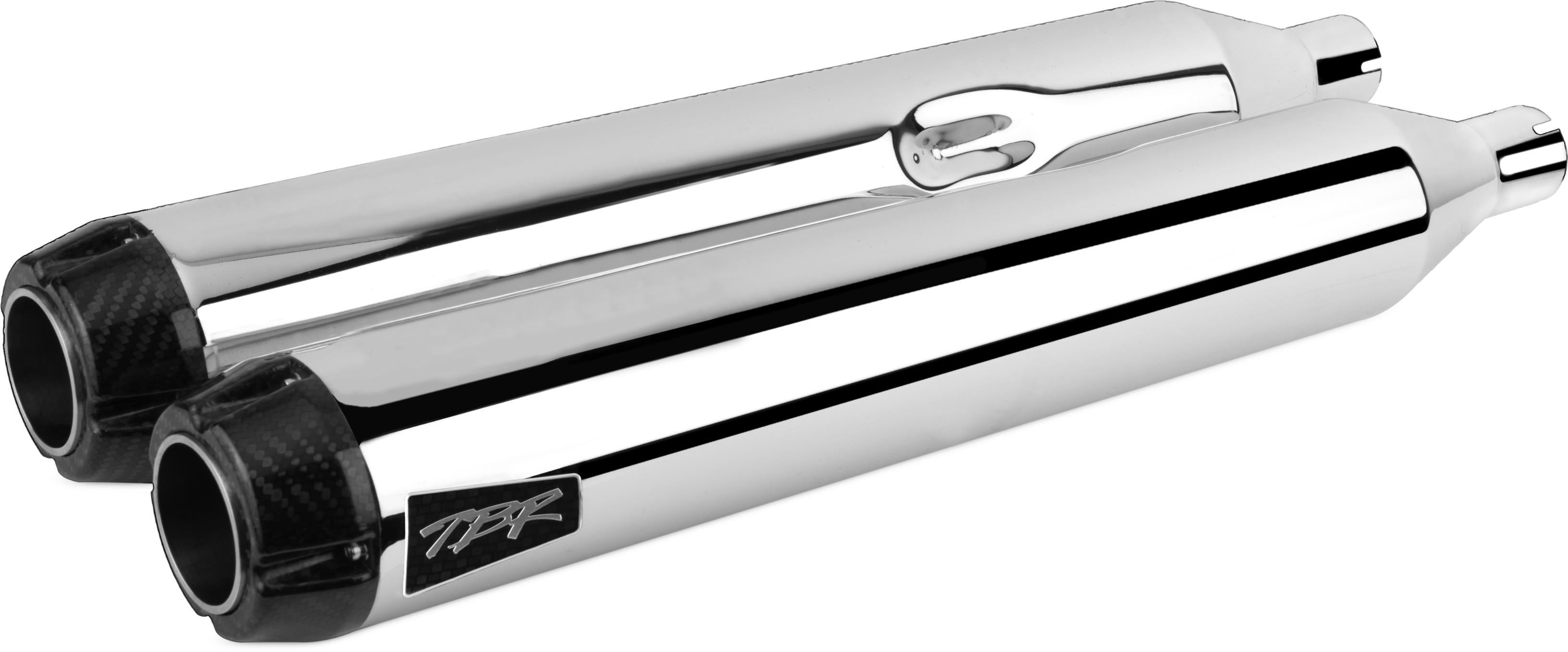 Tbr Comp S Slip-on Touring M8 Chrome W/carbon End Cap - Harddrive Products