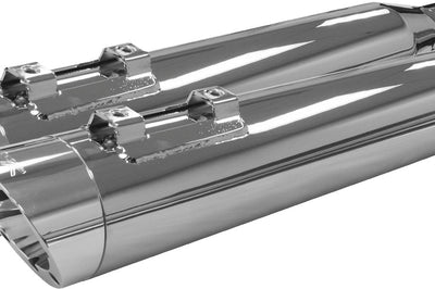 Tbr Comp S Slip-on Touring M8 Chrome W/slash Polished Cap - Harddrive Products