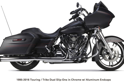 Tbr Comp S Slip-on Touring Tc Chrome W/blk Aluminum End Cap - Harddrive Products