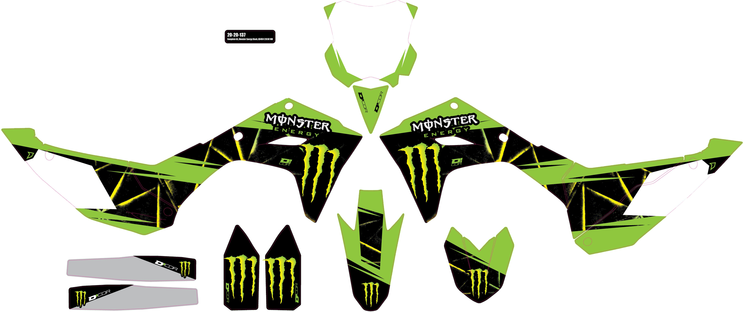 D-cor Complete Graphic Kit Kawasaki - Offroad Collection