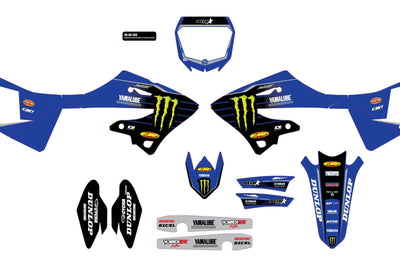 D-cor Complete Kit 23 Blue Mey Yzf 450 Wht Bg - White