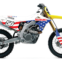 D-COR Complete Kit Usa Suzuki Rmz250/450 Wht Bg - Graphics/Decals