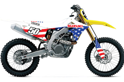D-COR Complete Kit Usa Suzuki Rmz250/450 Wht Bg - Graphics/Decals