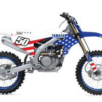 D-COR Complete Kit Usa Yamaha Yzf250/450 Wht Bg - Graphics/Decals