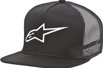 Alpinestars Copr Trucker Hat Red/black Flat Bill Black Bicycle Collection