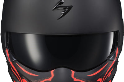 Scorpion Exo Covert Face Mask Samurai Glow In The Dark Red - Harddrive Products