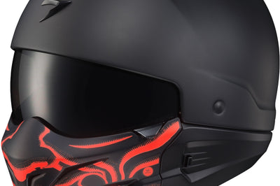 Scorpion Exo Covert Face Mask Samurai Glow In The Dark Red - Harddrive Products