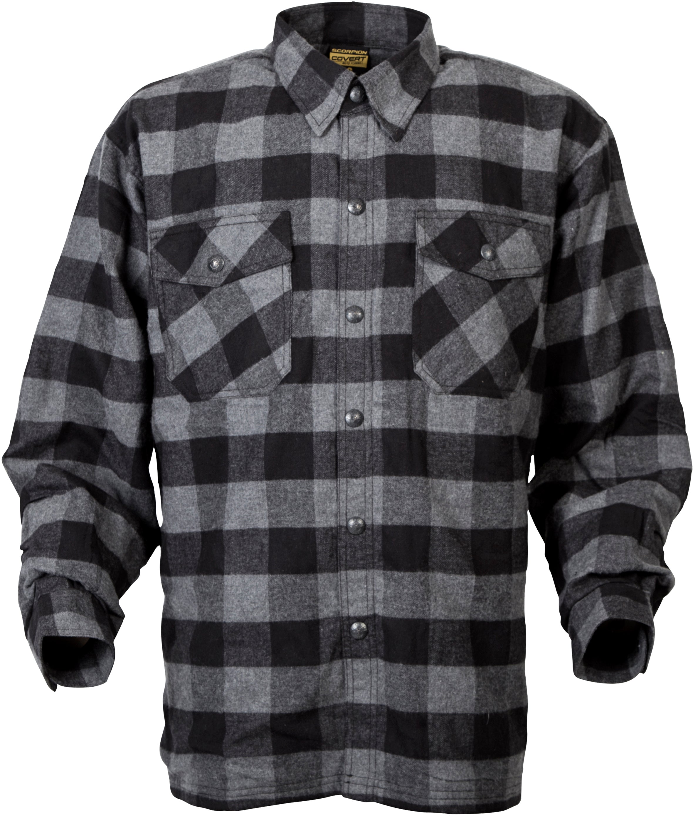 Scorpion Exo Covert Moto Flannel Black/brown/grey Xl - Black/Grey / 2X-Large - Harddrive Products