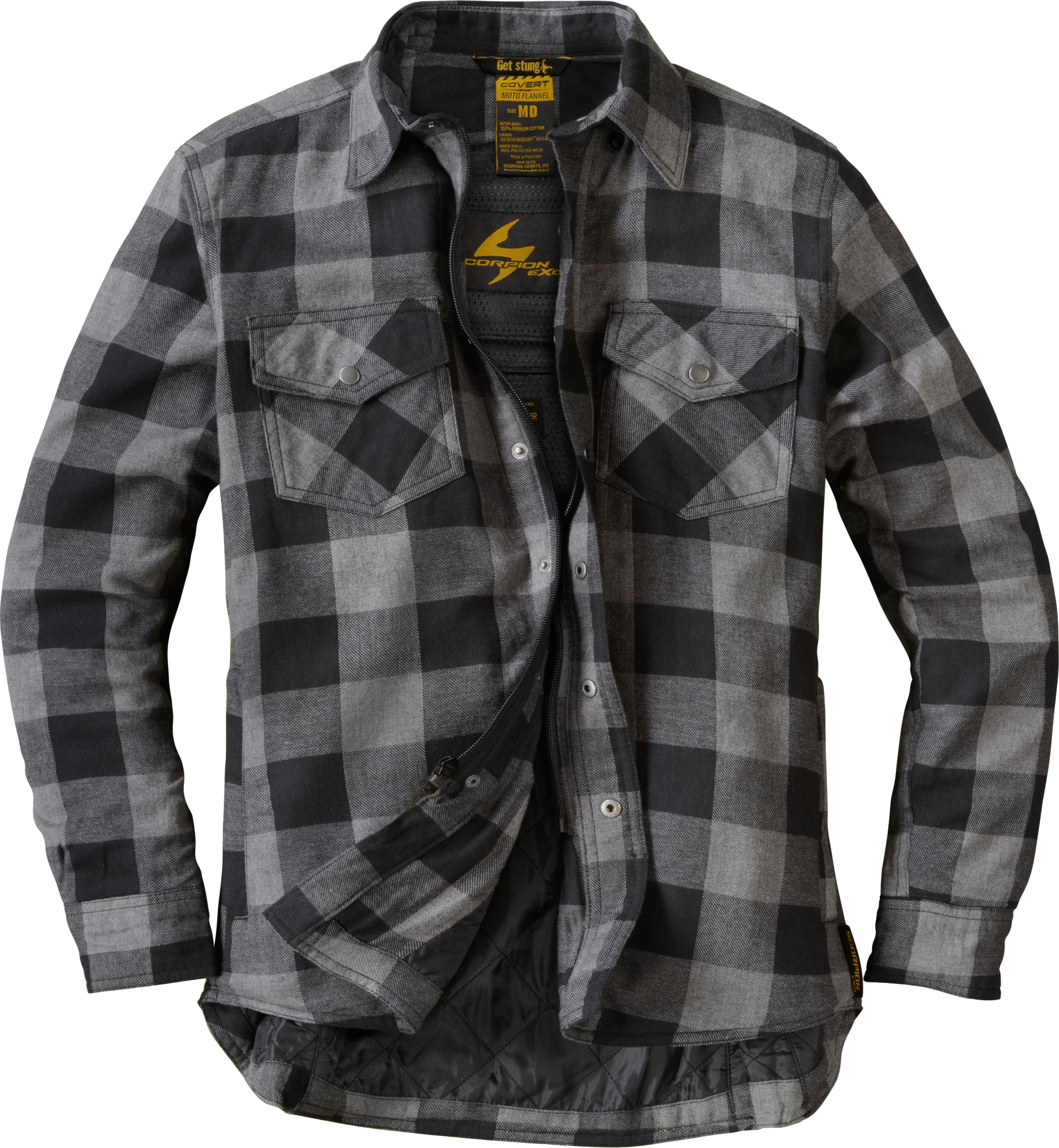 Scorpion Exo Covert Womens Flannel Sand Xs - Black/Grey / 2X-Large - Harddrive Products