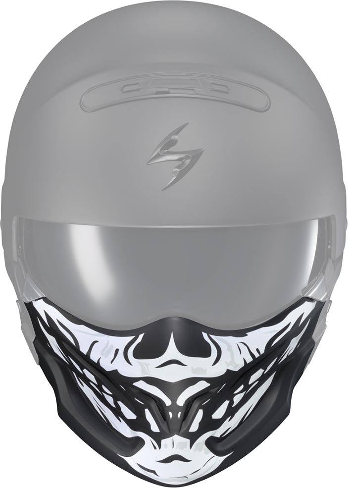 Scorpion Exo Covert X Face Mask Marauder Matte Black - Black/White - Harddrive Products