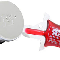 K&n Crankcase Vent Air Filter Direct Mount Chrome Top - Harddrive Products