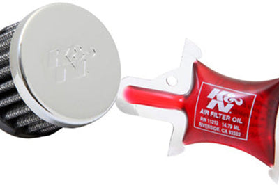 K&n Crankcase Vent Air Filter Direct Mount Chrome Top - Harddrive Products