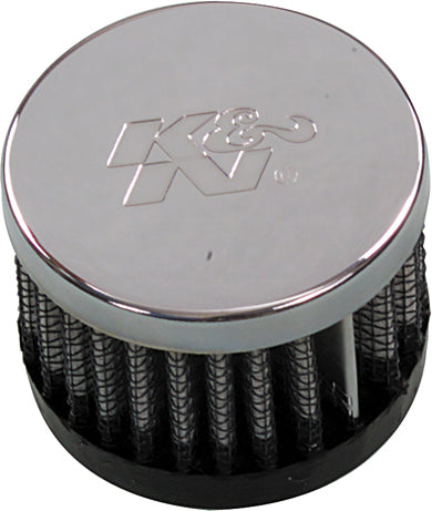K&n Crankcase Vent Air Filter Direct Mount Chrome Top - Harddrive Products