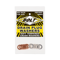Bolt Crush Washers 10x18mm 10/pk 5 Aluminum & Copper - Tires Wheels