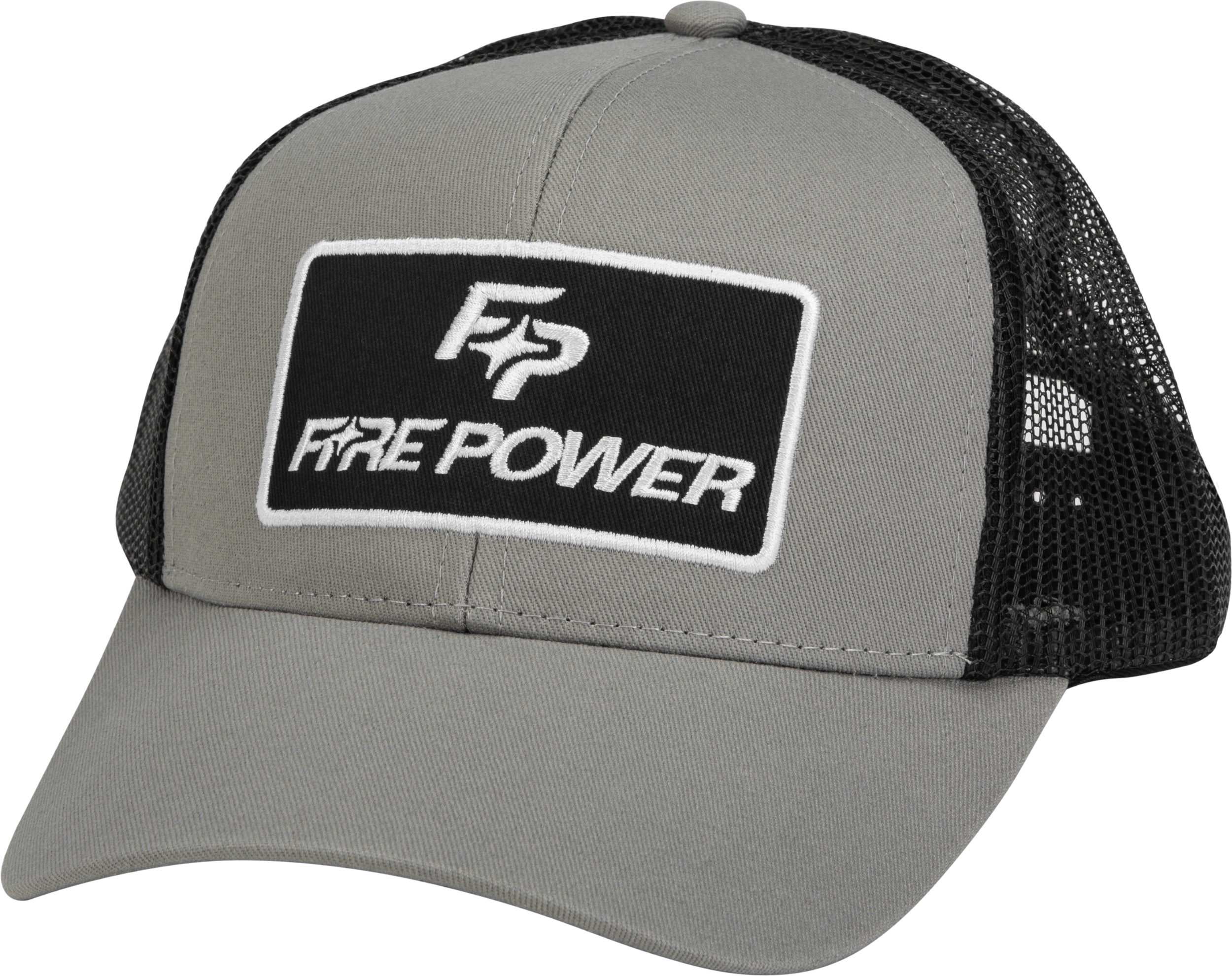 Fire Power Curved Bill Hat Grey/black - Grey/Black - Watercraft Collection
