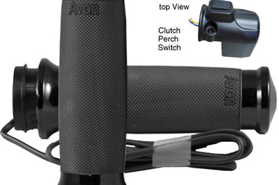 Avon Custom Contour Fbw Heated Grips 15-up Fltr Chrome - Black - Harddrive Products