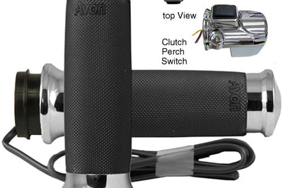 Avon Custom Contour Fbw Heated Grips 15-up Fltr Chrome - Harddrive Products