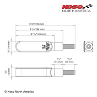 Koso Cyclone Led Turn Signals Sequential Black Pair