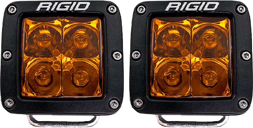 Rigid D-series Spot Amber Pro Pair - Atv Performance Products