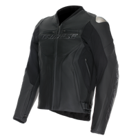 Dainese Racing 5 Leather Jacket Black/Black/Black Size - 48 - Apparel