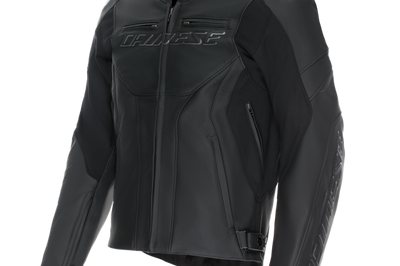 Dainese Racing 5 Leather Jacket Black/Black/Black Size - 48 - Apparel