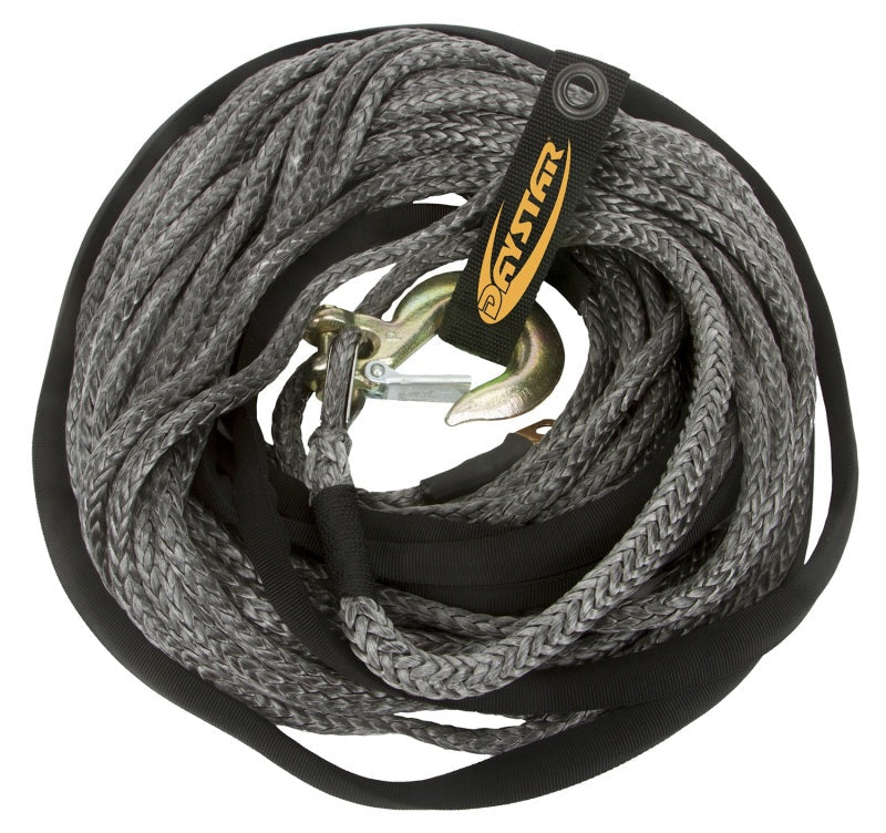 Daystar 80 Foot Winch Rope W/Loop End 3/8 x Black - Winches & Hitches