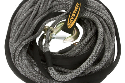 Daystar 80 Foot Winch Rope W/Loop End 3/8 x Black - Winches & Hitches
