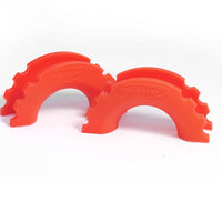Daystar D-Ring Shackle Isolator Fluorescent Orange Pair - Suspension