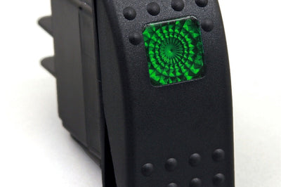 Daystar Rocker Switch Green Light 20 AMP Single Pole - Interior Accessories