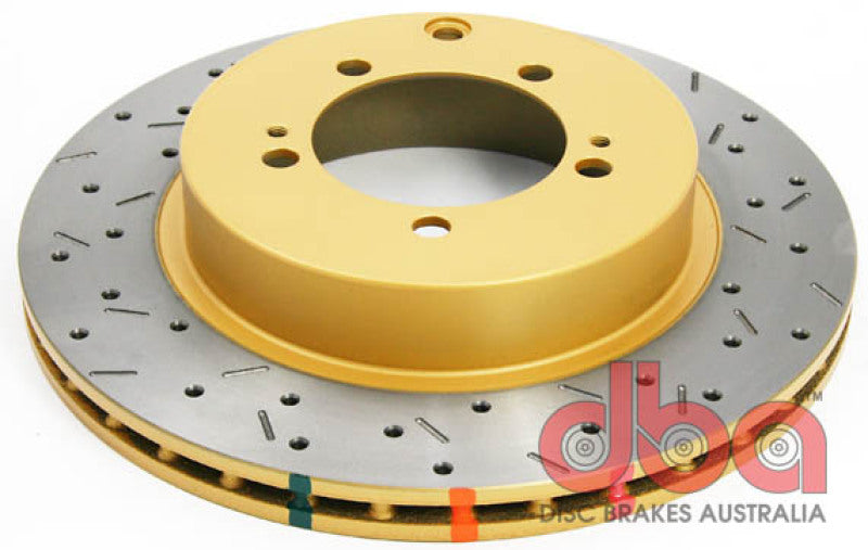 DBA 03-05 Evo 8/9 Rear Drilled & Slotted 4000 Series Rotor - Brakes Rotors Pads