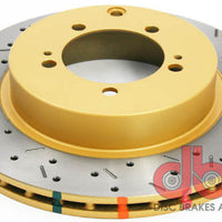 DBA 03-05 Evo 8/9 Rear Drilled & Slotted 4000 Series Rotor - Brakes Rotors Pads