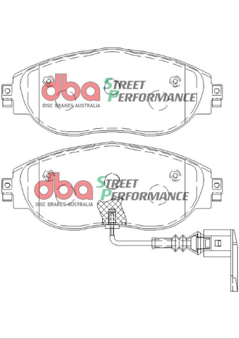 DBA 13-21 Volkswagen Golf R (MK7) SP Performance Front Brake Pads - Brakes Rotors &