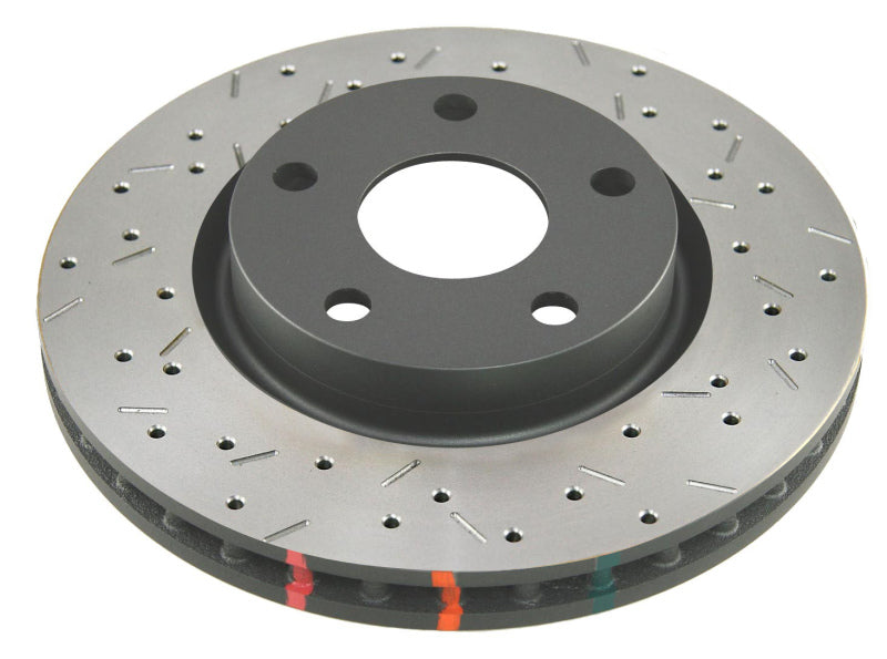 DBA 97-04 Corvette C5/C6 Rear Drilled & Slotted 4000 Series Rotor (w/ Black Hub) - Brakes Rotors Pads