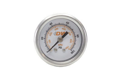 DeatschWerks 0-100 PSI 1/8in NPT Mechanical Fuel Pressure Gauge - Gauges & Pods