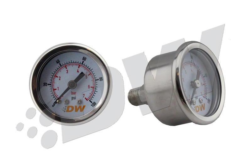 DeatschWerks 0-100 PSI 1/8in NPT Mechanical Fuel Pressure Gauge - Gauges & Pods