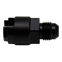 DeatschWerks 6AN Male Flare to 1/4in Female EFI Quick Connect Adapter - Anodized Matte Black - Fuel Delivery