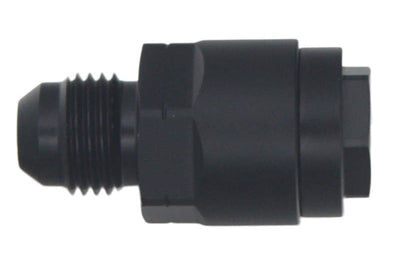DeatschWerks 6AN Male Flare to 1/4in Female EFI Quick Connect Adapter - Anodized Matte Black - Fuel Delivery