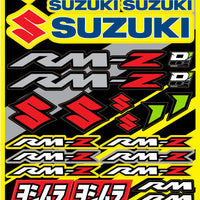 D-cor Decal Sheet Suzuki Rmz 12’’x18’’ - Offroad Collection