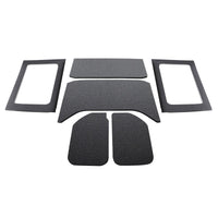 DEI 11-18 Jeep Wrangler JK 4-Door Boom Mat Complete Headliner Kit - 6 Piece - Black - Roofs & Roof Accessories