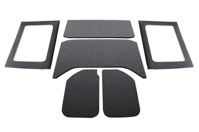 DEI 11-18 Jeep Wrangler JK 4-Door Boom Mat Complete Headliner Kit - 6 Piece - Black - Roofs & Roof Accessories