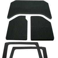 DEI 11-18 Jeep Wrangler JK 4-Door Boom Mat Complete Headliner Kit - 6 Piece - Black - Roofs & Roof Accessories