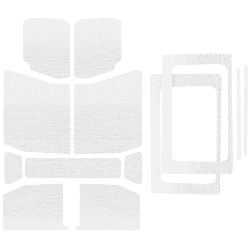 DEI 18-23 Jeep Wrangler JL 4-Door Boom Mat Complete Headliner Kit - 13 Piece - White - Roofs & Roof Accessories