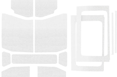 DEI 18-23 Jeep Wrangler JL 4-Door Boom Mat Complete Headliner Kit - 13 Piece - White - Roofs & Roof Accessories