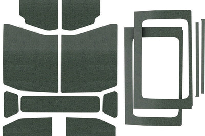 DEI 18-23 Jeep Wrangler JL 4-Door Boom Mat Complete Headliner Kit - 13 Piece - Gray - Roofs & Roof Accessories