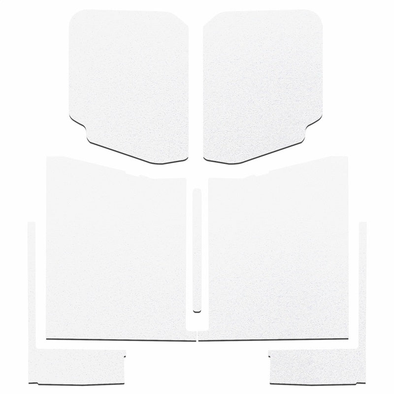 DEI 20-22 Jeep Gladiator JT 4-Door Boom Mat Complete Headliner Kit - 7 Piece - White - Roofs & Roof Accessories