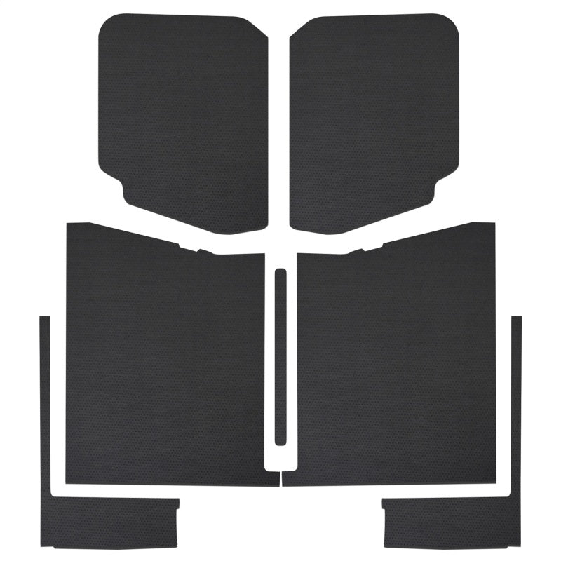 DEI 20-22 Jeep Gladiator JT 4-Door Boom Mat Complete Headliner Kit - 7 Piece - Black Leather Look - Roofs & Roof